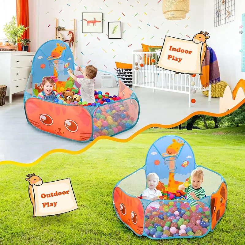 Pop Up Ball Pit, 1 Count Cute Cartoon Ball Pit Toy, Indoor & Outdoor Game Toy Without Ball 7