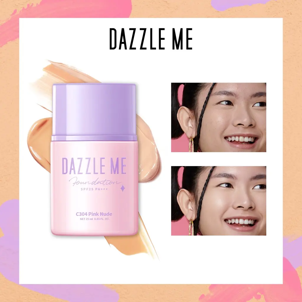DAZZLE ME Day by Day Foundation - Full Coverage Oil control Long Lasting Makeup SPF 25 PA+++