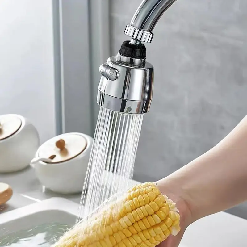 2 Mode Kitchen Faucet Aerator, 1 Count 360 Degree Rotatable Faucet Splash Head, Kitchen Faucet Extender, Sprayer Head Anti Splash Tap 0