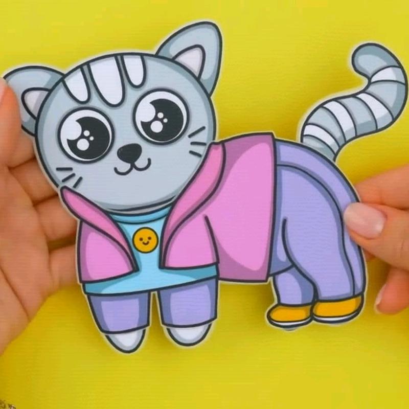 kucing viral paper doll quite book mainanedukasi bongkar pasang - sudah ...