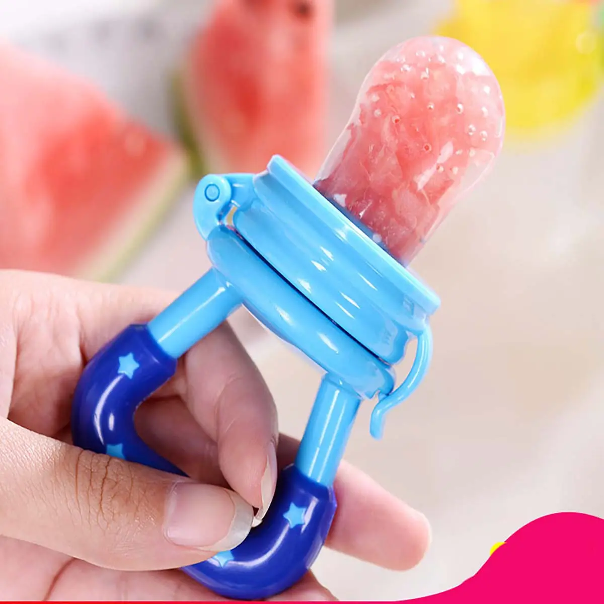 Túi Nhai Ăn Dặm Cho Bé 5 Tháng Silicone Silicon Moyuum Coco Bear Pigeon Tgm Chống Hóc Hoa Quả Chính Hãng Gb Baby Tốt