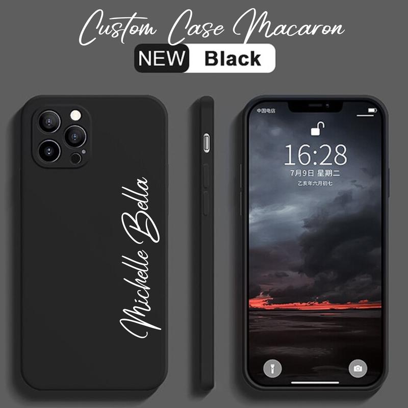 SoftCase Macaron Nama + Foto For All Type | Casing Silikon Lentur | SoftCase Protect Camera Cover Handphone Cover Handphone Case Protection 3