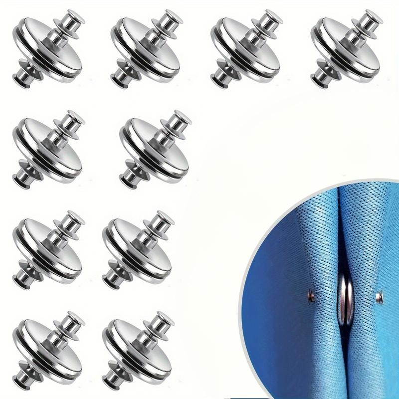Curtain Magnet Button, 10 Pairs/set Vintage-style Curtain Magnets with Back Tack, Leak-proof Holdback Button for Home, Bedroom & Office Draperies 0