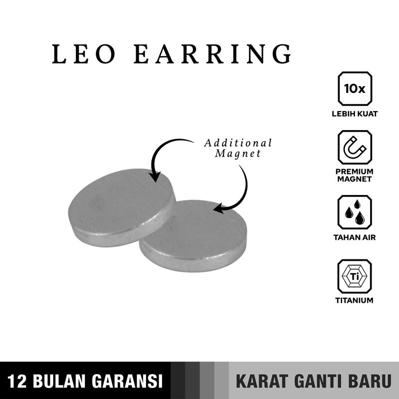 Emrys LEO WHITE Anting Magnet TITANIUM Anti Karat Pria dan Wanita 3