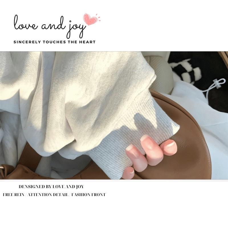 (Love and joy) Áo sweater nam nữ in hình form rộng cổ tròn tay dài vải nỉ bông cotton mềm mịn phong cách Unisex M17 6