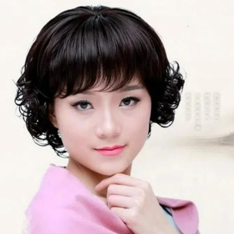 Product Introduction of Wig for Women, Middle-aged and Elderly Women's Wig, Short Curly Hair, Fluffy and Breathable Wig, Fashionable Korean Style Wig, Natural Full Top Wig, Full Head Wig 6