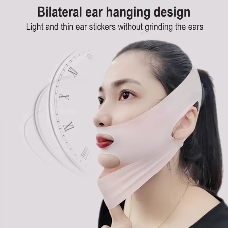 【TERSEDIA & COD】Masker Perban Pelangsing Wajah Alat Kecantikan Tidur Pembentuk Wajah Masker Dagu Berbentuk V Sabuk Pelangsing Wajah & Terapi Garis V Dagu Pembentuk Wajah Masker Pengencang Wajah & Dagu Masker Pengencang Wajah 2