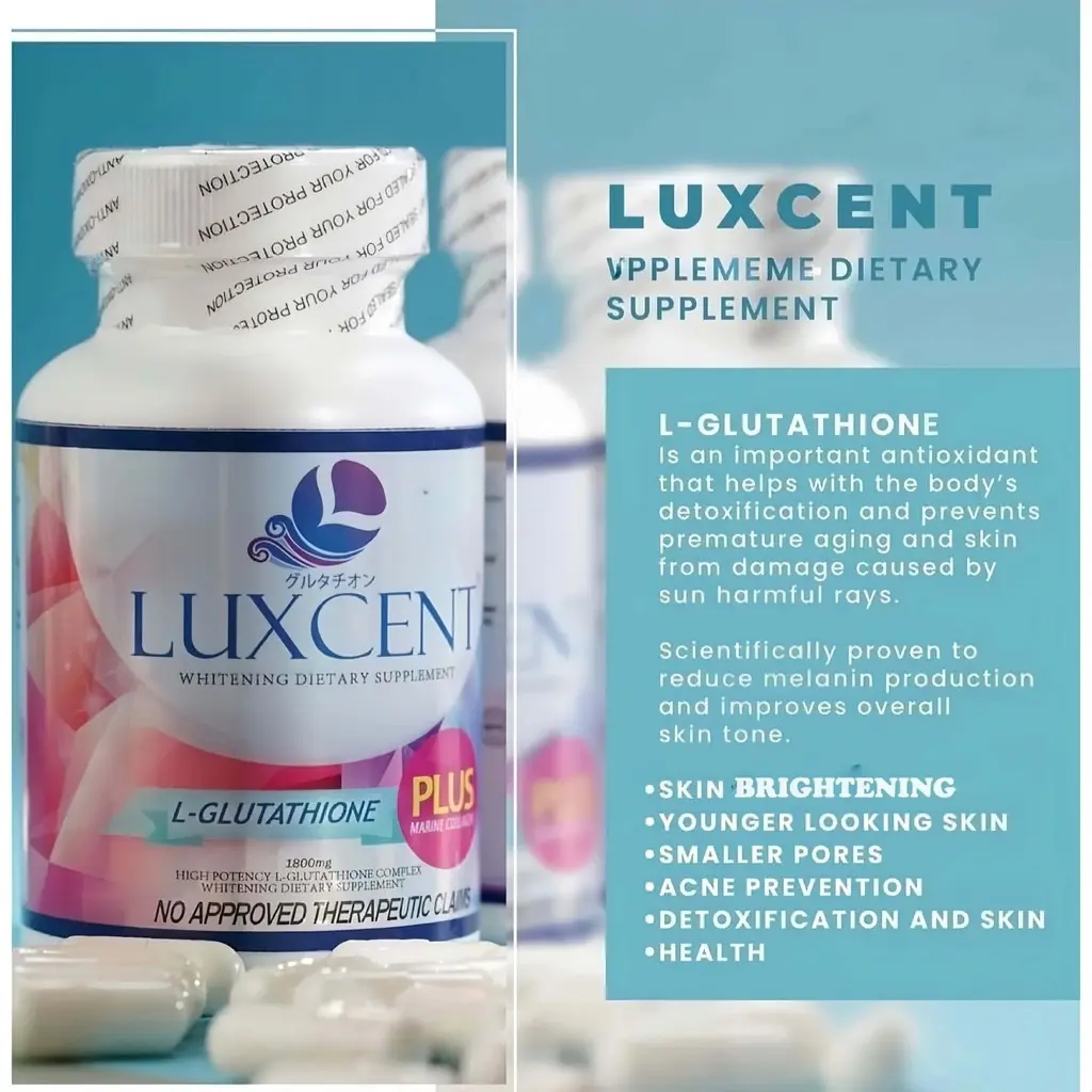 Premium Luxcent Glutathione 1800mg Supplement: Embrace a radiant glow and  revitalized health