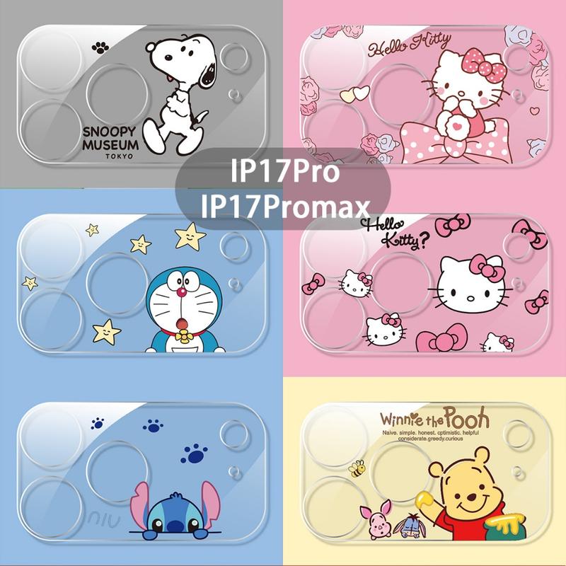 Bảo Vệ Ống Kính Hoạt Hình Thiết Kế Dễ Thương Thích Hợp Cho iPhone 17ProMax Và iPhone 17Pro Miếng Dán Ống Kính Phim Kính Cường Lực Điện Thoại Di Động Thích Hợp Cho Phim Bảo Vệ Hoạt Hình Trong Suốt
