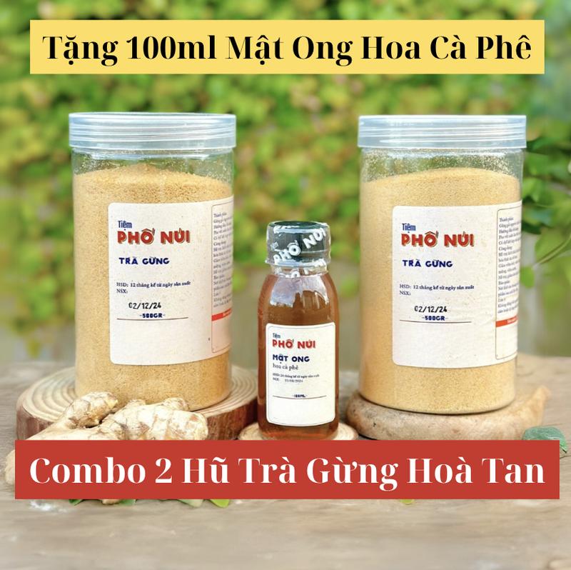 Combo 2 Hũ Trà Gừng 500gram/hũ [Tặng 100ml Mật Ong Hoa Cà  Phê]  - Tiệm Phố Núi | Nước Trà