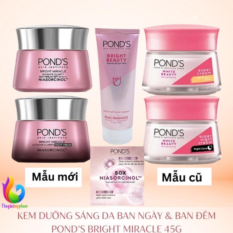 Kem Dưỡng Pond's Pond Ngày/Đêm Trắng Hồng 45g/Sữa Rửa Mặt Pond's 100g Skincare
