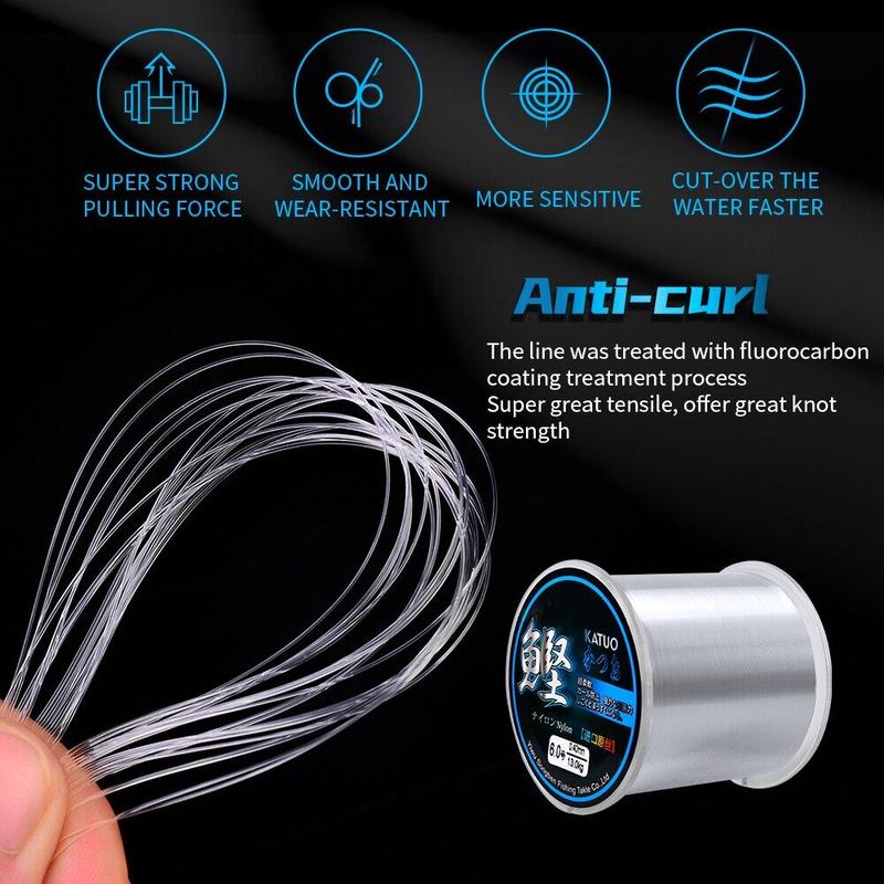 Product Introduction of PROBEROS 500m Strong Nylon Fishing Line Japan 1.2-8.0# Fluorocarbon Transparent Leader Fishing Rope Durable Monofilament Wire Sea/Freshwater Rock Bass Fishing Tackle 11