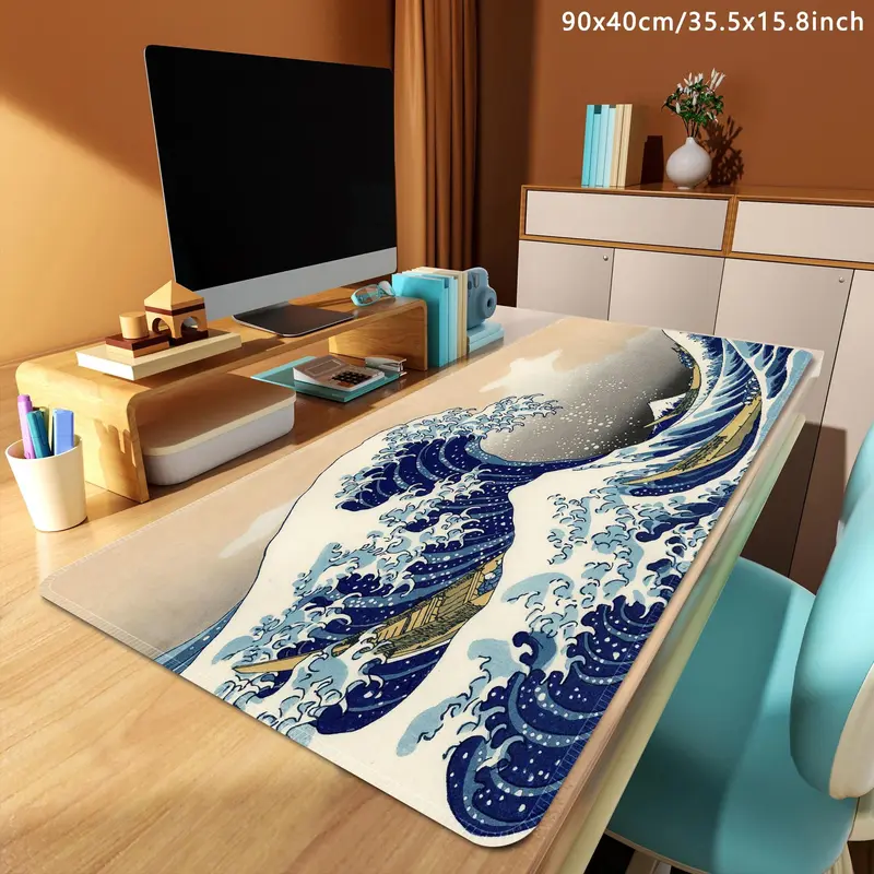 The Great Wave Mouse Pad, Rectangle Gaming Mouse Pad, Waterproof Non-slip Rubber Base Mousepad, Desktop Mouse Mat for Home Office Game Room 5
