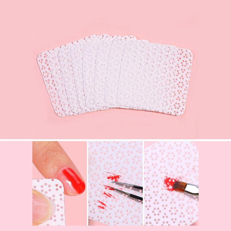 Nail Polish Remover Pad, 300pcs Nail Polish Glue Cleaning Pads, Absorbent Lint Free Nail Glue Wipes, Disposable Nail Glue Removal Wiping Sheets 5