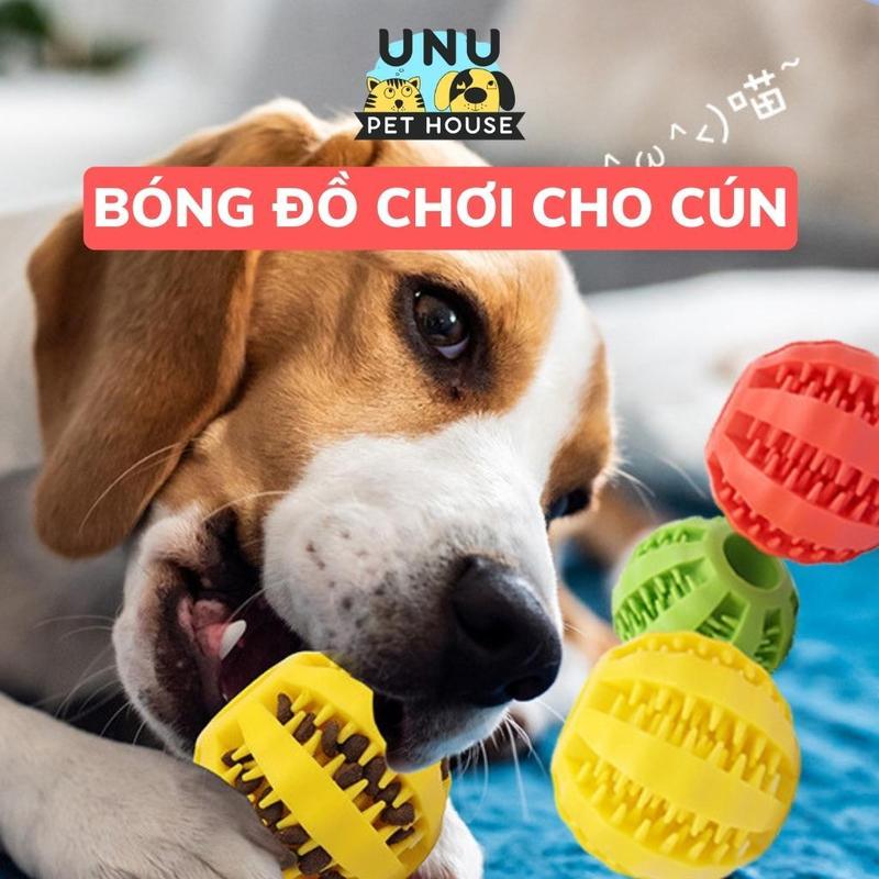 Đồ chơi cho chó gặm, bóng cao su gặm sạch răng an toàn cho thú cưng, đường kính 5cm – UNU Pet House