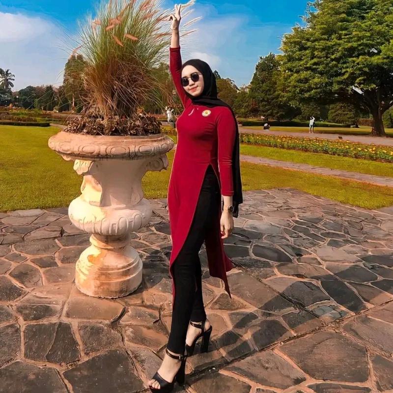 QAZIA BUSANA- RARA TUNIK PREMIUM bahan rib knit Katun Muslim 0