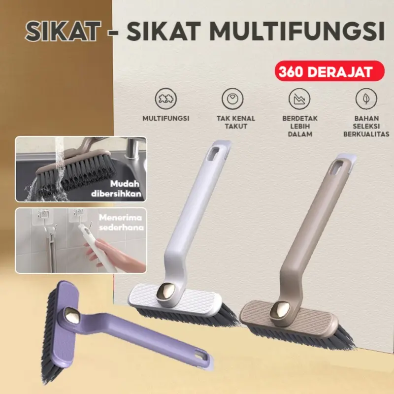 Rotary Slot Brush Multi-functional 2-in-1 Bathroom Brush Small Brush Household Kitchen Dead Corner Cleaning Brush 2