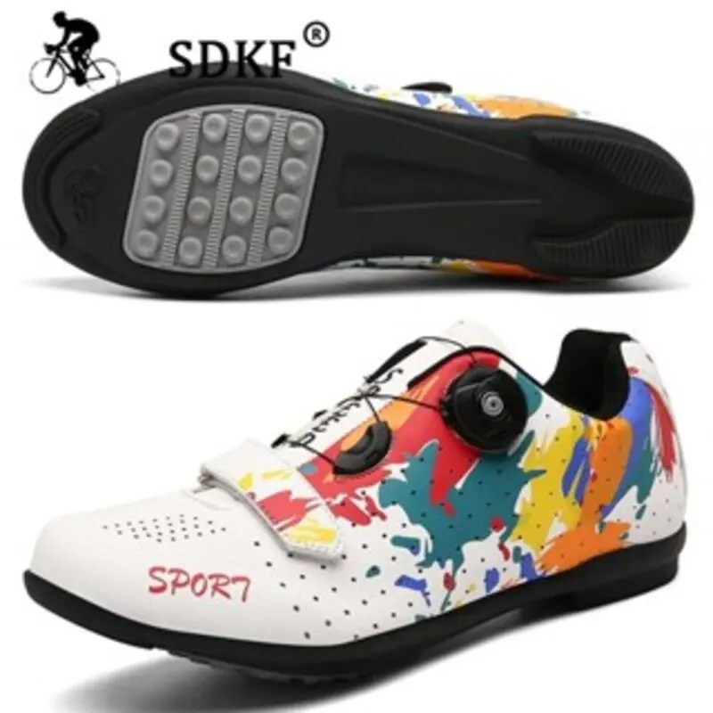 Mens Bicycle Breathable Cycg Bike Shoes for Outdoor Riding Large size Bright Mountain Bottom black RQK2 KRAD