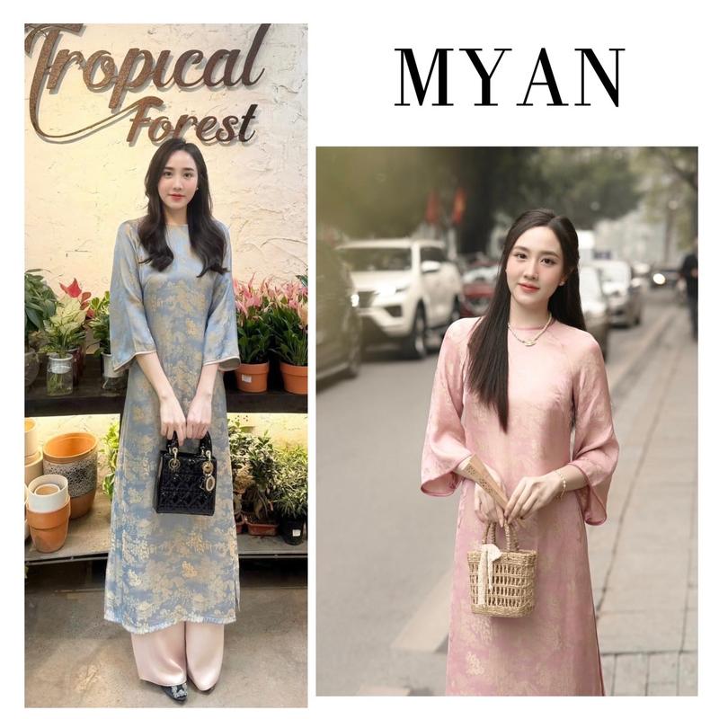 [SẴN HÀNG]Áo dài cách tân dáng suông gấm lụa HOA VIÊN cao cấp, mềm mại sang trọng, hot trend Tết 2025, nữ, women dress - Áo Dài Mỹ An