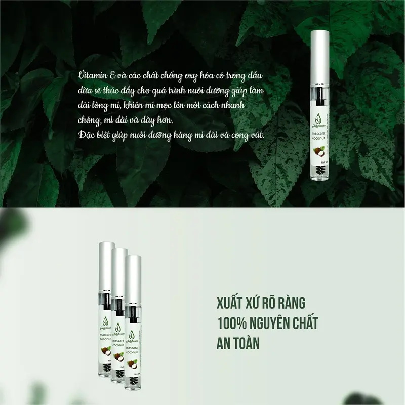 Mascara dưỡng mi giữ ẩm, dài mi từ dầu dừa nguyên chất 5ml JULYHOUSE - AZAGO 2