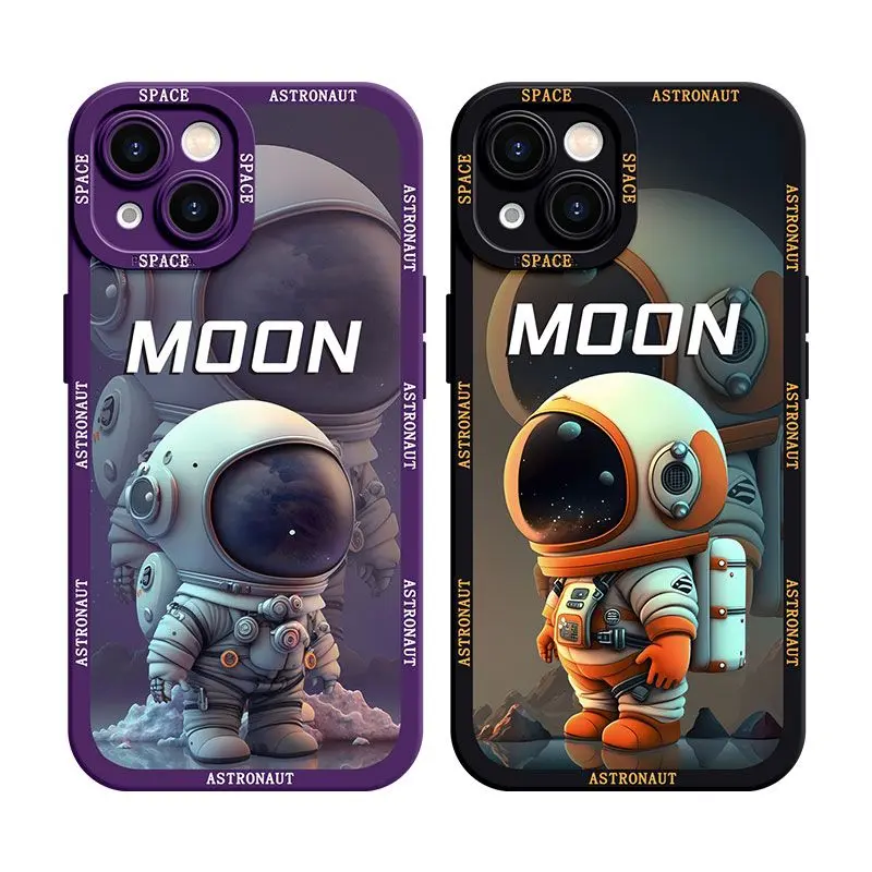 ốp điện thoại phi hành gia thủy triều cho apple 11 / 7plus / 11pro max / 8plus / xs max / 12promax / 14pro max / 6s plus / 13 pro max, bọc silicon đầy đủ Phụ Kiện Phone