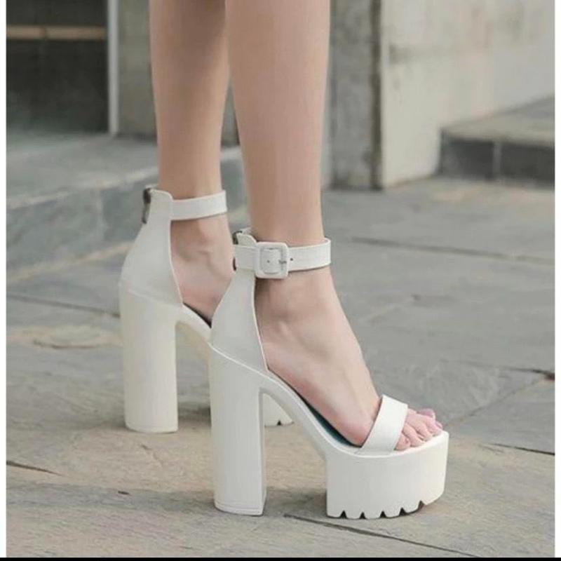  dép cao gót đế răng cưa 14cm Shoes GiàY DéP Nữ Cao Su big size 35-40 