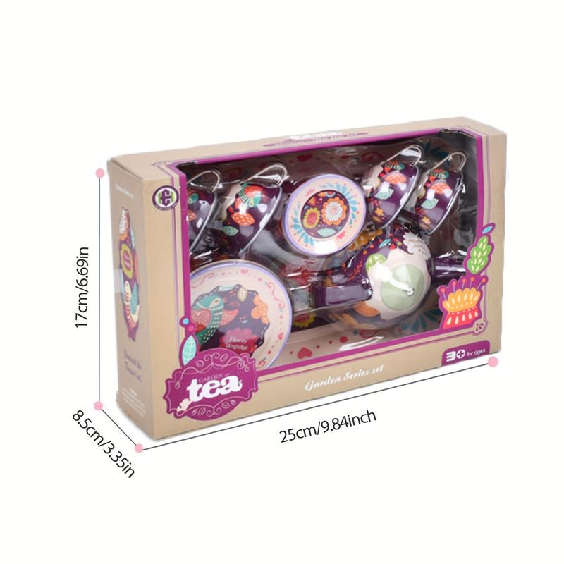 Simulation Tea Time Set Toy, 1 Set Pretend Play Afternoon Tea Set, Pretend Play Toy for Preschool Kindergarten Girls 1
