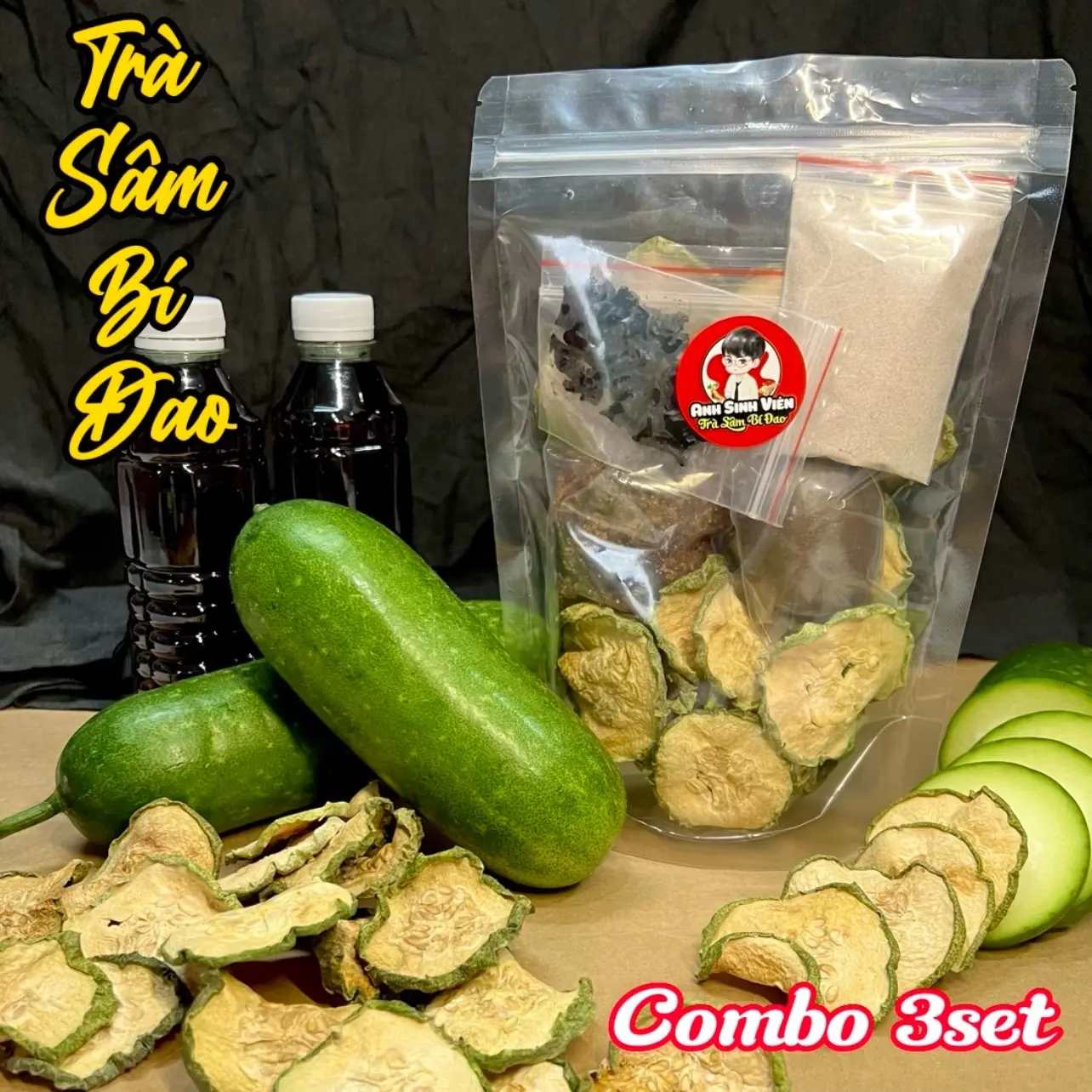 Combo 3 Set Sâm Bí Đao Anh Sinh Viên - Nguyên liệu 1 set nấu 12 lít Nước Trà - [Có kèm công thức nấu] | BigBuy360 - bigbuy360.vn