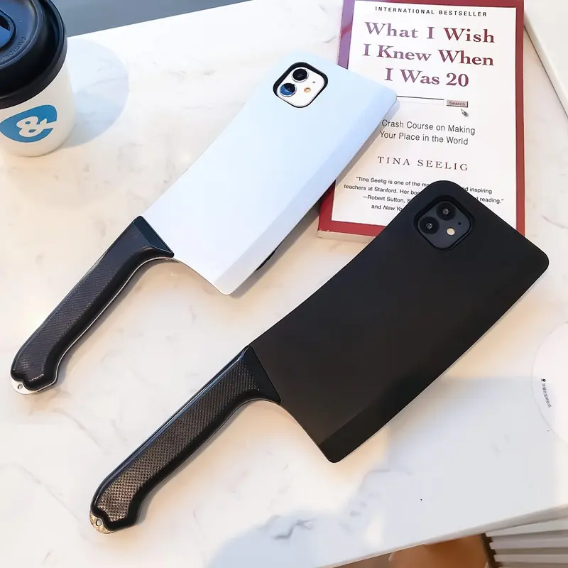 Suitable for Samsung S24p Kitchen Knife Phone Case Soft S23u Silicone Note20 Protective Case A72m32a55a15 Creative Application Cellphone Smartphone
