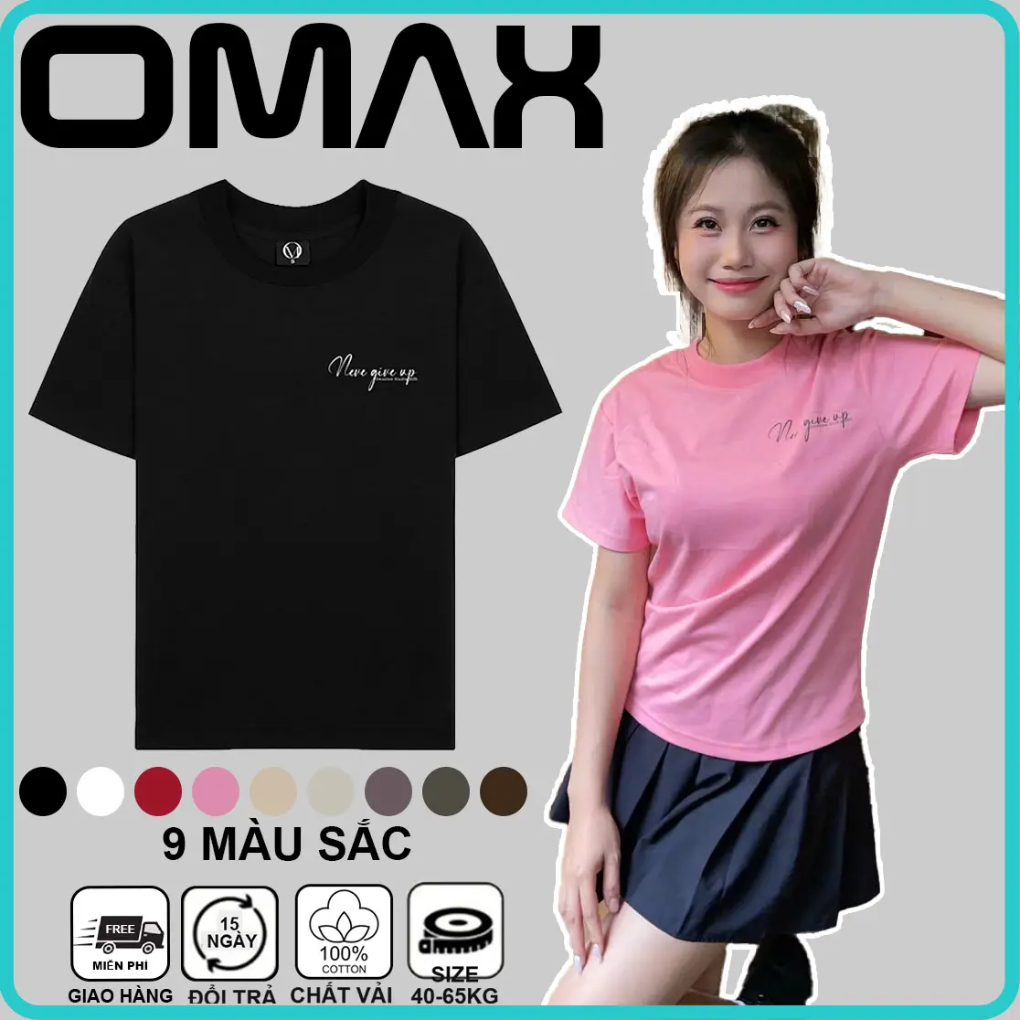 Áo thun babytee hottrend full cotton tự nhiên co dãn  2 chiều B07 Top Nữ Women Cổ Tròn aoba by