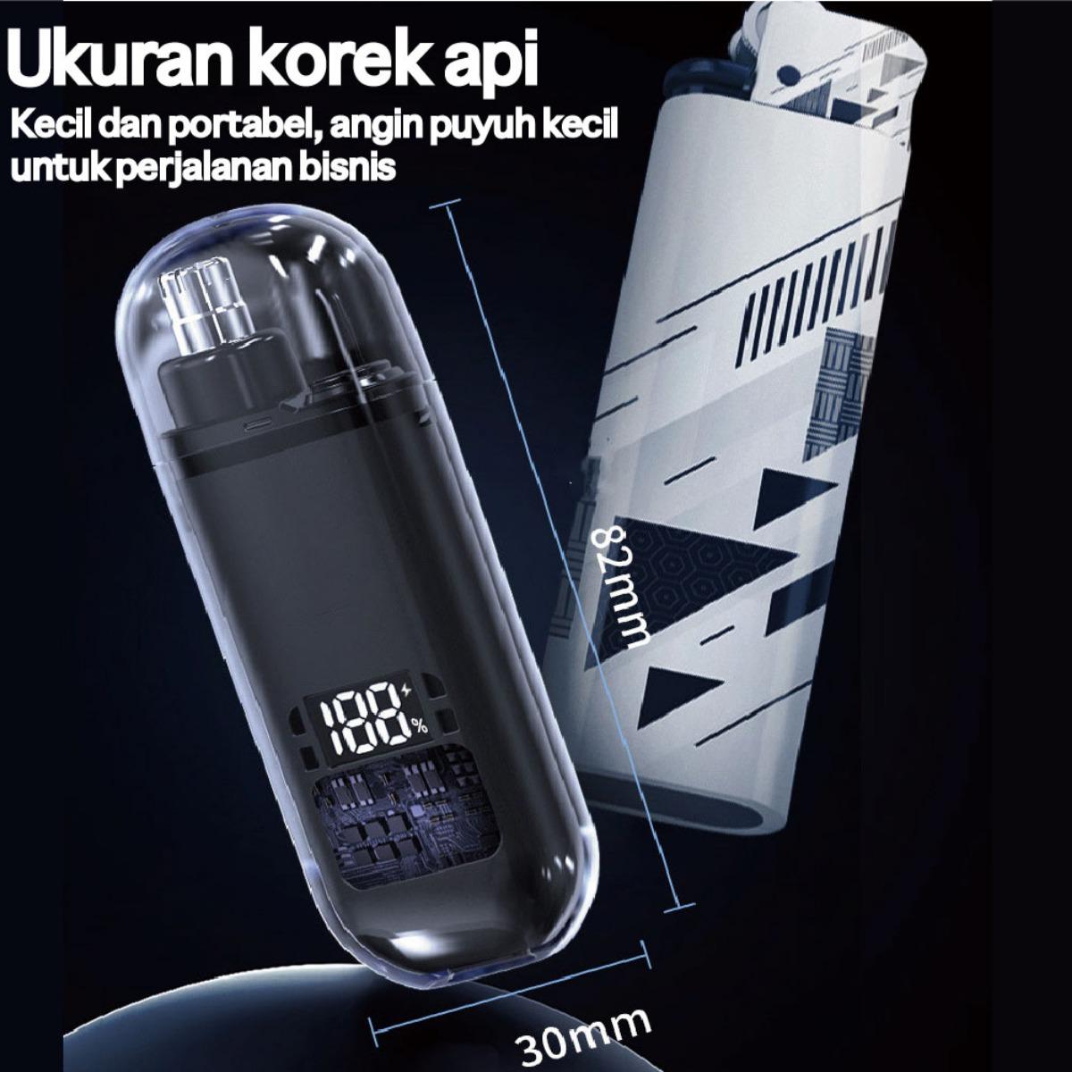 Pencukur Hidung & Telinga Elektrik - Trimmer Profesional 3-in-1, Anti Sakit dan Aman, Cocok untuk Keluarga