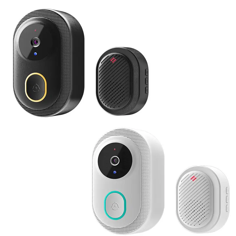 Wireless Smart Doorbell Camera, 1 Set USB Rechargeable Wireless Doorbell Camera with Night-Vision, 2.4G Wifi Video Doorbell Camera, Home Essentials 0