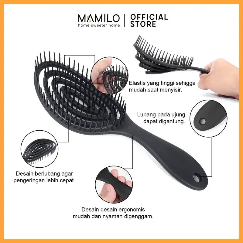 MAMILO Sisir Rambut Hair Style Comb Jumbo 2