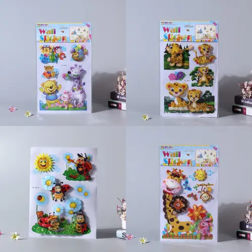 Tranh dán tường 3d cho bé hình dán con vật nổi 5D TUNG HOME DECOR 12 mẫu