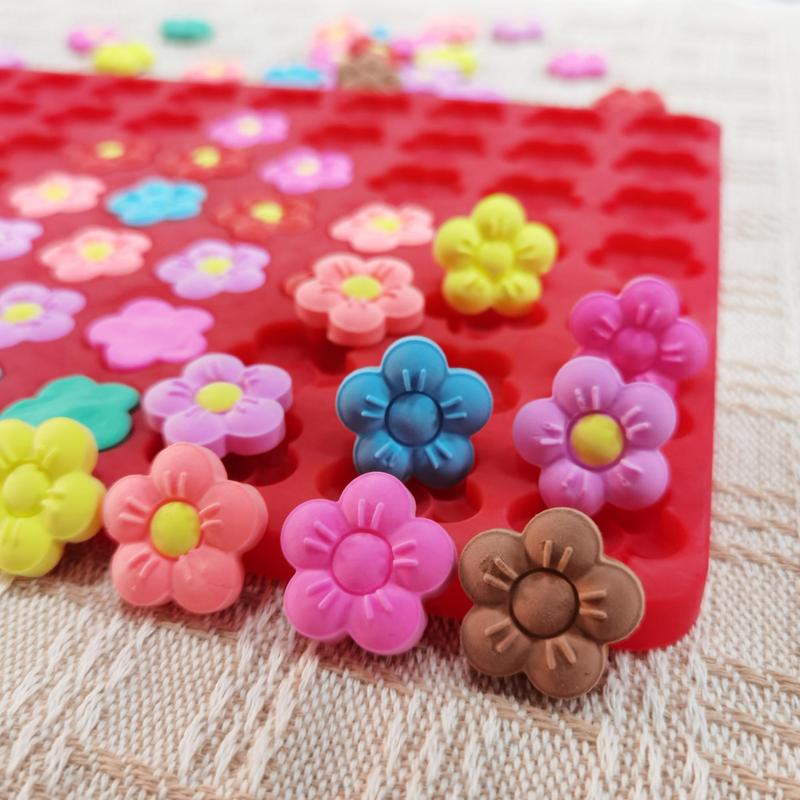 70-flower Shaped Silicone Mold, 1 Count Chocolate Mold, DIY Baking Mold for Candy, Chocolate, Soft Candy, Kitchen Baking Tool 4