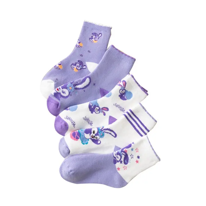 KAOS KAKI ANAK PEREMPUAN MOTIF KARAKTER KAUS SET 5 PASANG LEMBUT & HALUS Fashion 3