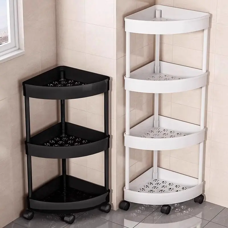 Giá Để Đồ Trong Phòng Tắm, Kệ Góc Sàn, Nhiều Tầng, Cho Phòng Vệ Sinh Và Nhà Vệ Sinh, Người Sắp Xếp Hình Tam Giác Khe Hở, Kệ Nhà Bếp 0