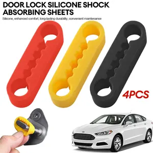 【poouiotid】Bantalan Peredam Guncangan Pintu Mobil Silikon, Pelindung Kunci, Penutup Peredam Guncangan, Bantalan Peredam Suara