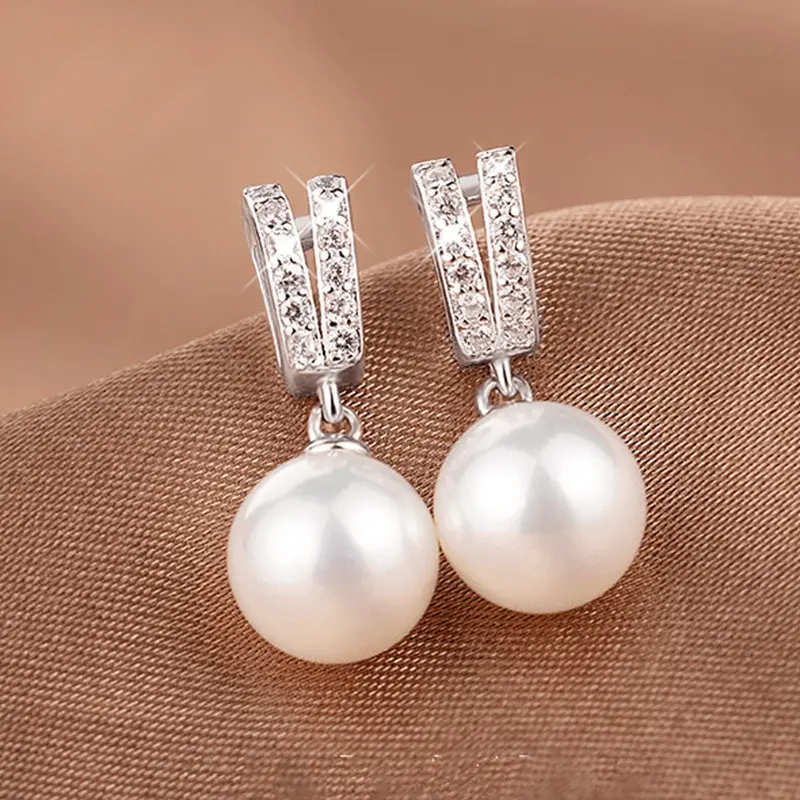 New Trendy Simulated Dangle Earrings for Women Fashion Wedding Engagement Accessories Simple Stylish Girls Earrings