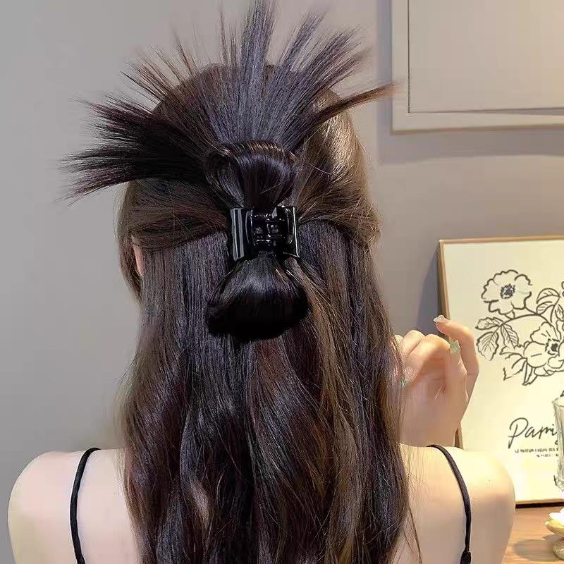 Kẹp Tóc Giả Búi Tóc Nửa Đầu Phong Cách Hàn Quốc Làm Tóc Dầy Hơn