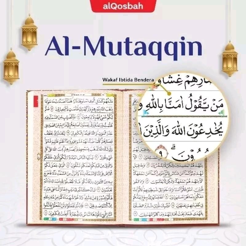 Mushaf Al Muttaqin Non Terjemah Waqof Ibtida' Bendera Warna A4 / Rasm Usmani Standar Indonesia - Alqosbah 4