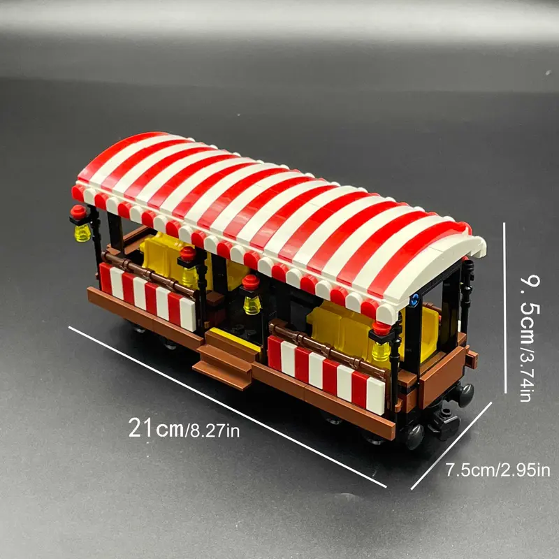 Train Building Blocks, 1 Box DIY Train Carriage Blocks Set, Creative and Educational Building Blocks for Teenager 6