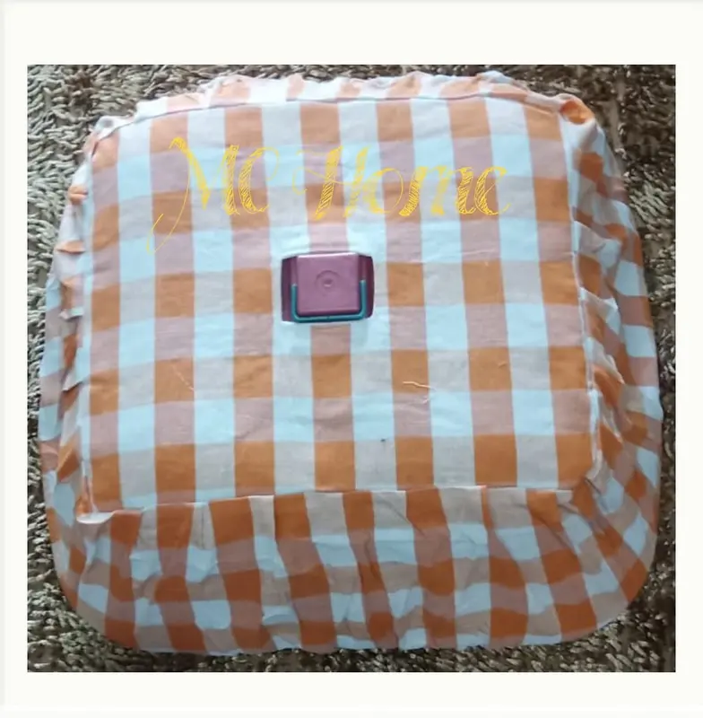 Tudung saji / sarung saji motif kotak-kotak Tenun 1
