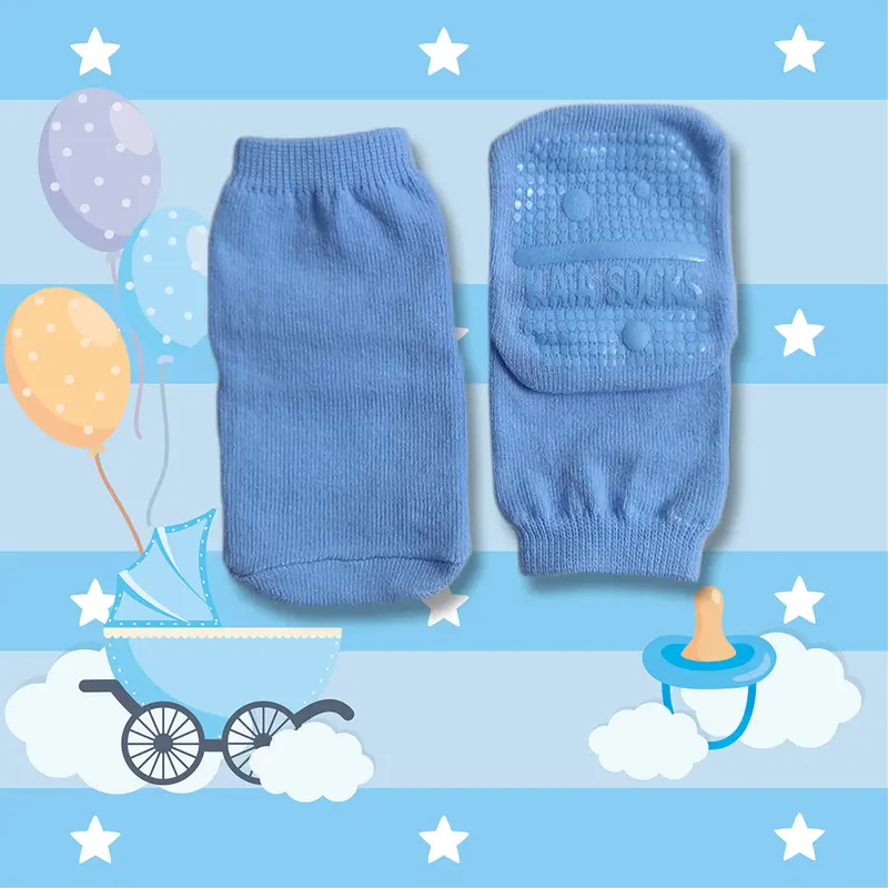 Kaos kaki bayi anti slip usia 6 - 18 bulan KBAS002 cotton laki-laki perempuan 1