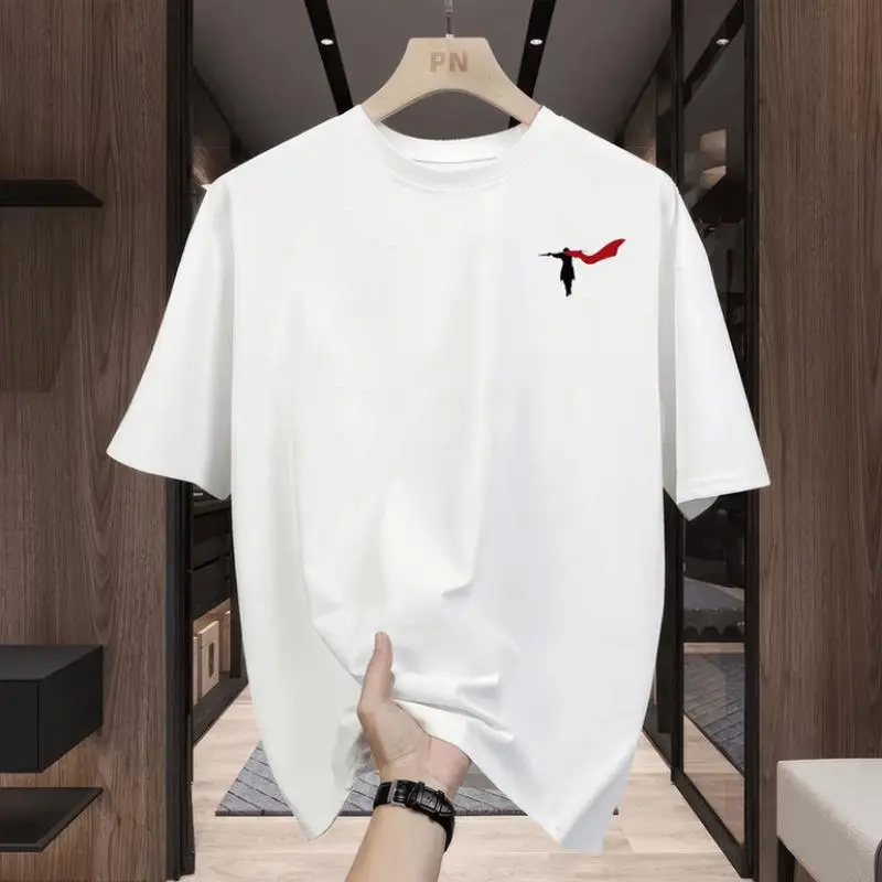 NEW Fashion Small Label Dicetak DIY Short Sleeve T-shirt Trendy Style 200g Heavy Cotton Men's and Women's Short Sleeve Fashion Essential Cartoon Animation T-shirt Bulat Combed Fit Kaos 2