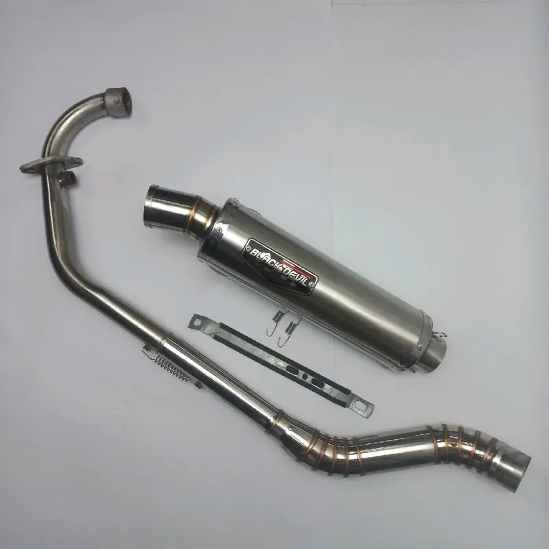 KNALPOT BLACK DEVILSUARA BAS ADEM RECOMEND NAMBAH GANTENG MOTOR Asli Bracket Bulat Motorcycle 1