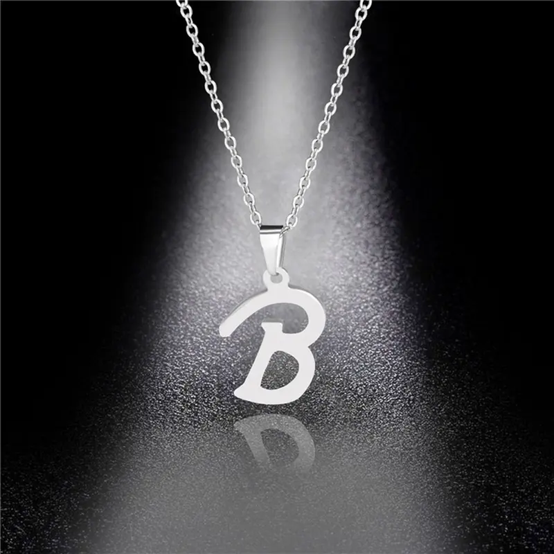 Vòng Cổ Bảng Chữ Cái, Thép Không Gỉ, Dây Chuyền Xương Đòn Đơn Giản, 26 Chữ Cái Tiếng Anh Thích Hợp Cho Phụ Nữ, 【 THTK 】 6