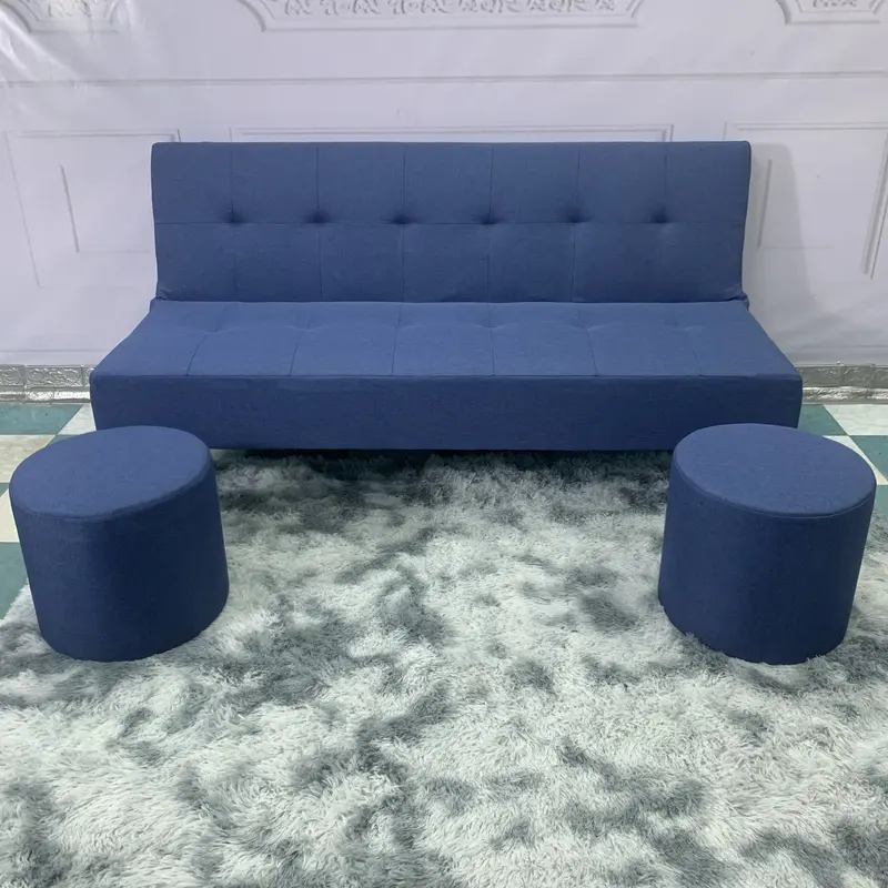 BỘ GHẾ SOFA BED GIÁ RẺ MÀU XANH VẢI BỐ BỀN ĐẸP 3
