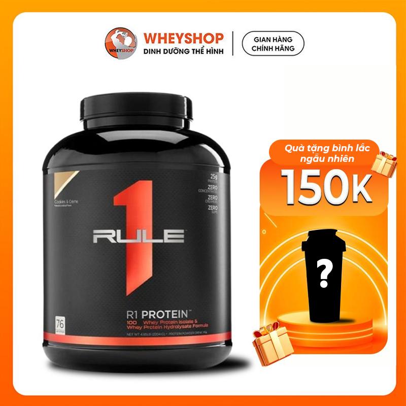 Bột bổ sung whey protein hỗ trợ phát triển cơ bắp Rule 1 Proteins 5Lbs | WHEYSHOP