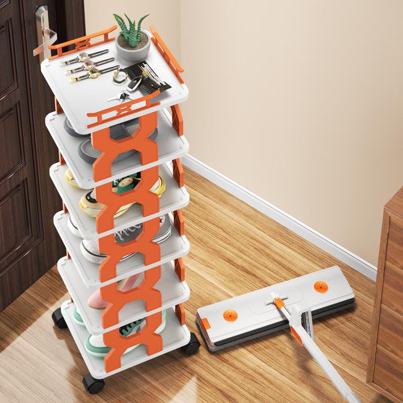 Kệ Giày Dép 5 Tầng Có Bánh Xe Di Chuyển Tiện Lợi